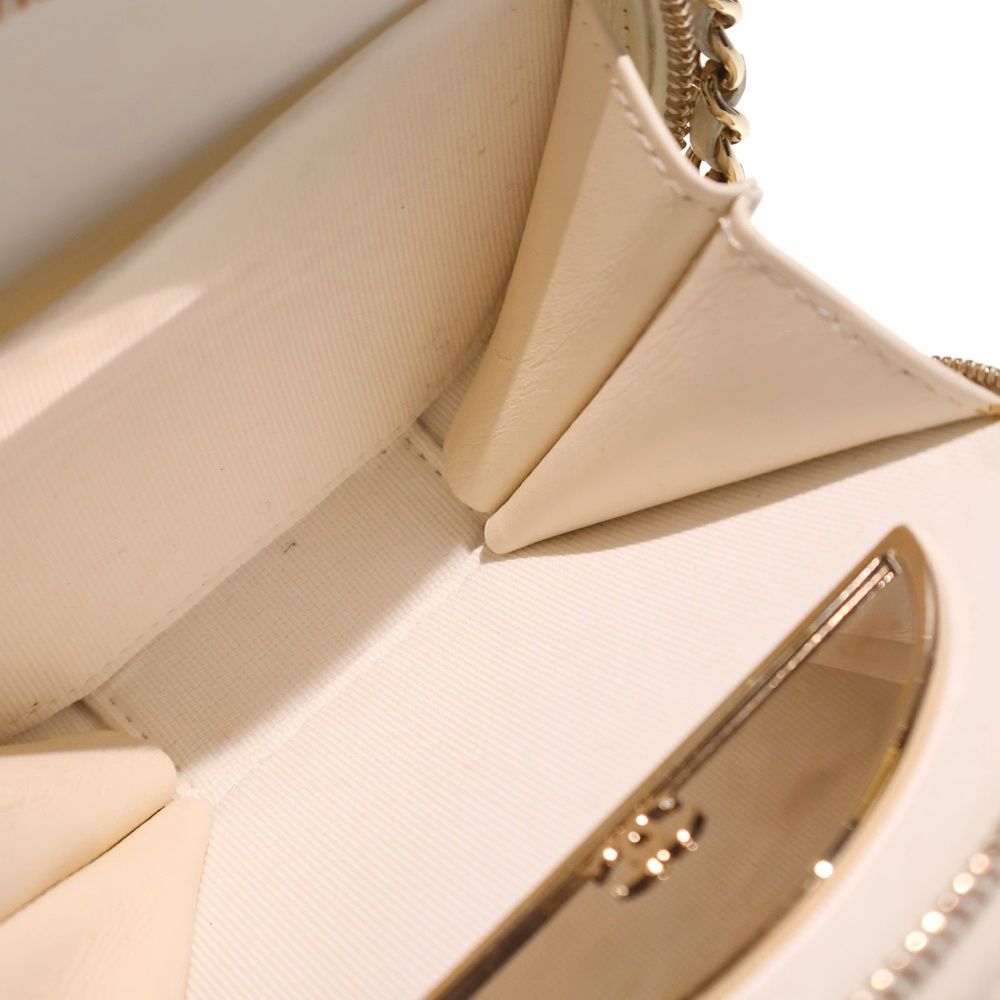 CHANEL シャネル マトラッセ スモール ヴァニティ キャビアスキン レザー チェーンショルダーバッグ ゴールド金具 ホワイト AP2502 31番台 CHANEL（シャネル） マトラッセ ミニバニティ ショルダーバッグ