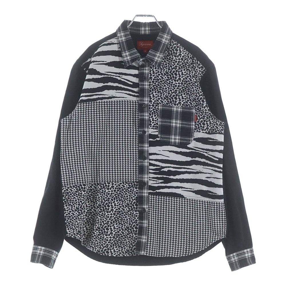 Supreme パッチワーク 長袖カットソー SUPREME (シュプリーム) 16AW Animal Patchwork Twill Shirt アニマル