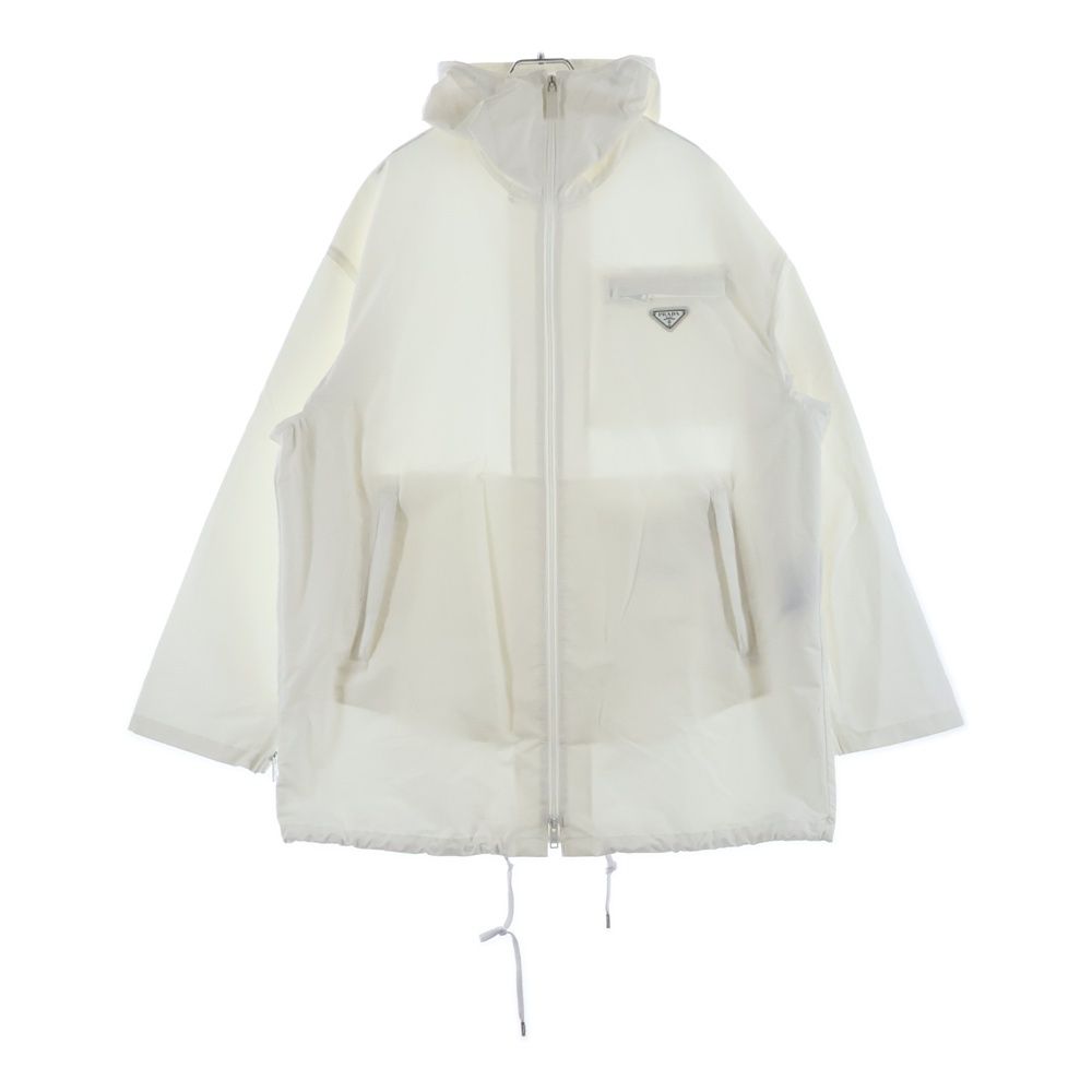 PRADA (プラダ) トライアングルロゴ テクニカルポプリンレインコート 