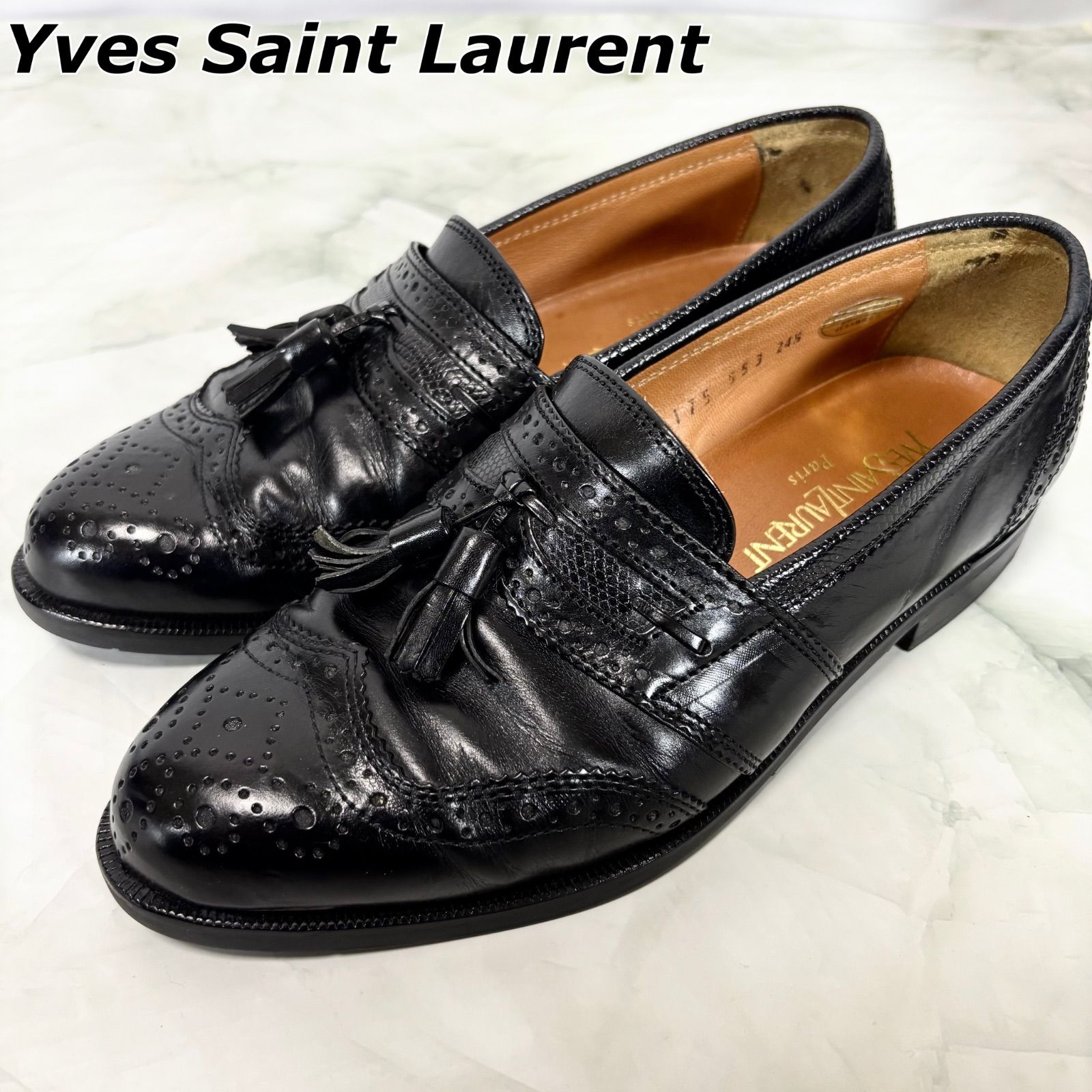 イヴサンローラン Yves Saint Laurent ローファー ウィングチップ 