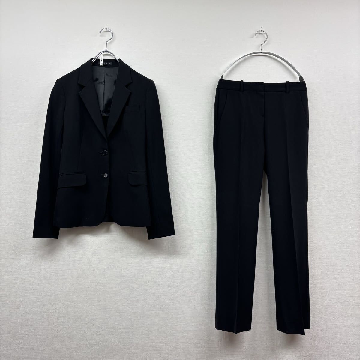 Theory パンツスーツ 黒　サイズ2 theory セオリー パンツ スーツ セット アップ SET UP ジャケット