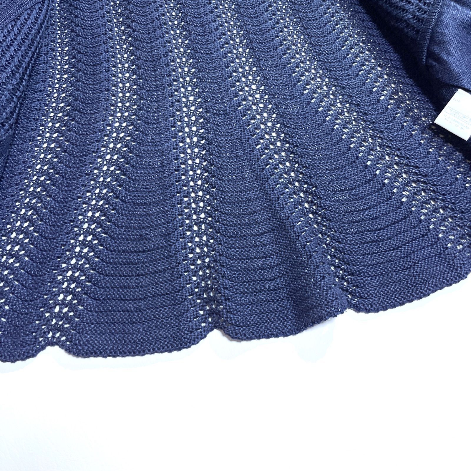 cj64 ERMANNO SCERVINO デザイン 透かし編みフリンジ ジャケット