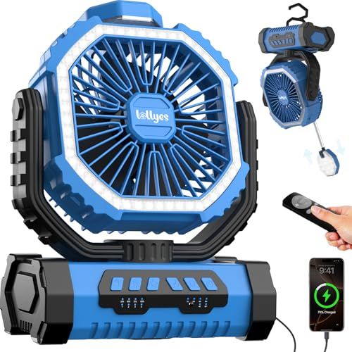 キャンプ扇風機 青 アウトドアファン 卓上扇風機 充電式 20000mAh リモコン タイマー機能付き 小型サーキュレーター キャンプ扇風機 アウトドアファン 卓上扇風機 充電式 20000mAh 大容量