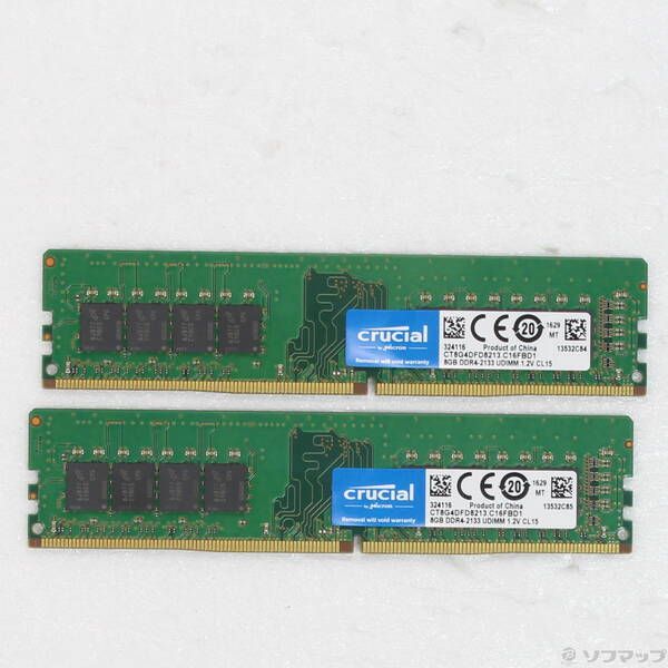 Crucial DDR4 16GBx2 中古 中古A】Crucial 16GB (8GBx2) DDR4 PC4-17000 - メルカリ