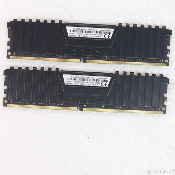 ★中古/CORSAIR DDR4-2666 16GB×2枚 中古】CORSAIR DDR4 32GB 16GBx2 2666MHz - メルカリ
