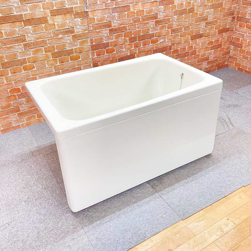 中古品】 エプロン付き 材質FRP浴槽 (幅110cm 1100mm) お風呂 バスタブ 