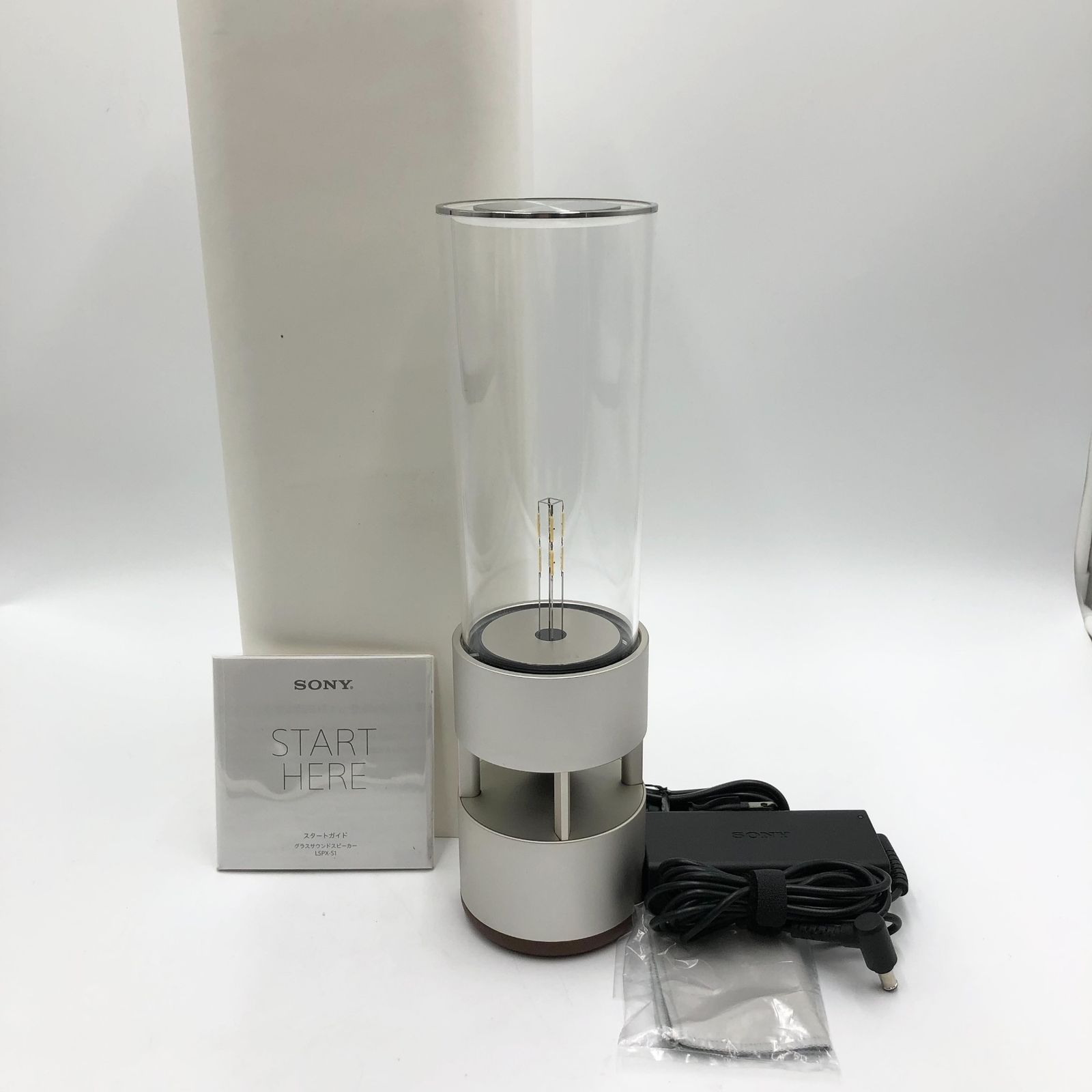 ソニー グラスサウンドスピーカー Bluetooth対応 LEDライト付き LSPX