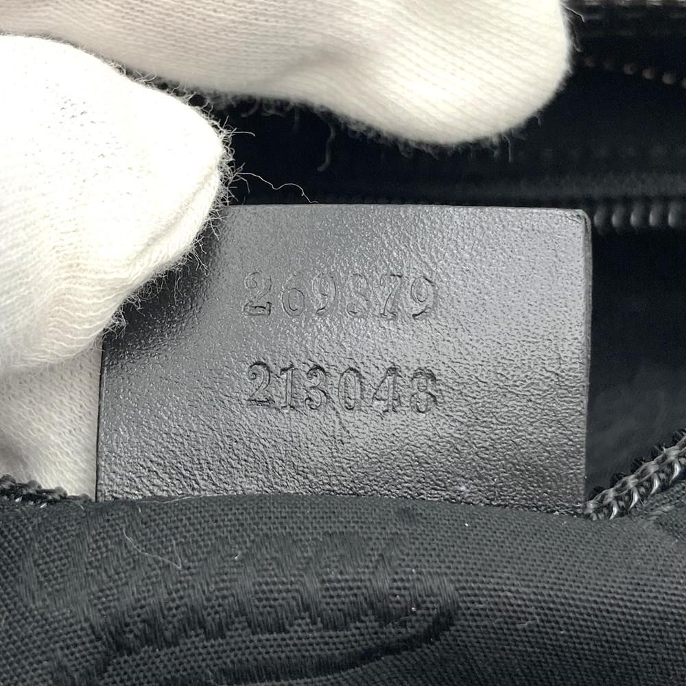 GUCCI グッチ 269379 GGインプリメ フィアット500 コラボ シェリー ショルダーバッグ コーティングキャンバス レザー ブラック レディース【中古】 GUCCI グッチ 269379 GGインプリメ フィアット500 コラボ シェリー