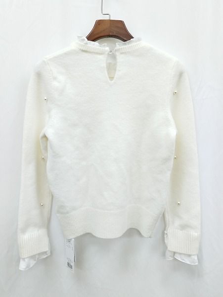 C771 [未使用品] JUSGLITTY ジャスグリッティー セーター 2 ホワイト ニット パール刺繍プルオーバー 45350970 レディース | ★ C771 [未使用品] JUSGLITTY ジャスグリッティー セーター 2 ホワイト