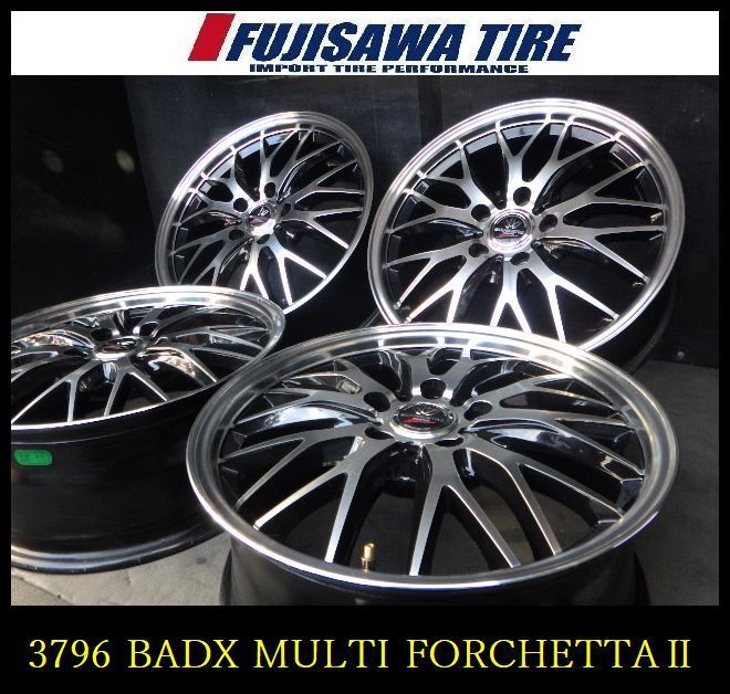 【3796】B送料無料▲BADX MULTIFORCHETTAII▲17x7.0J 5穴 114.3 +42▲4本 26102664