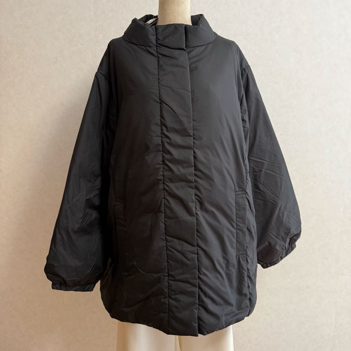 KN3571＊4L 大きいサイズ ブラック ダウンジャケット アウター コート