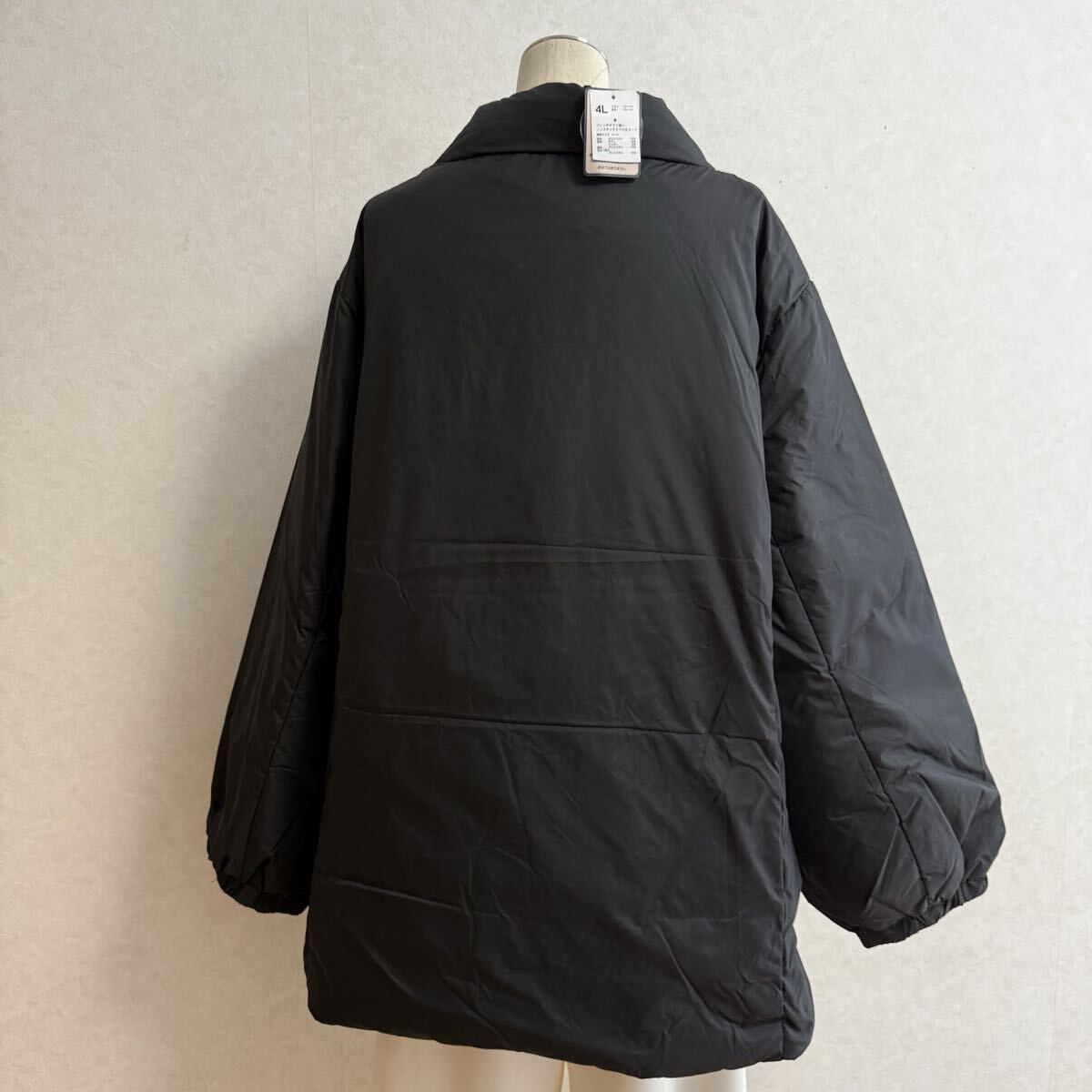 KN3571＊4L 大きいサイズ ブラック ダウンジャケット アウター コート