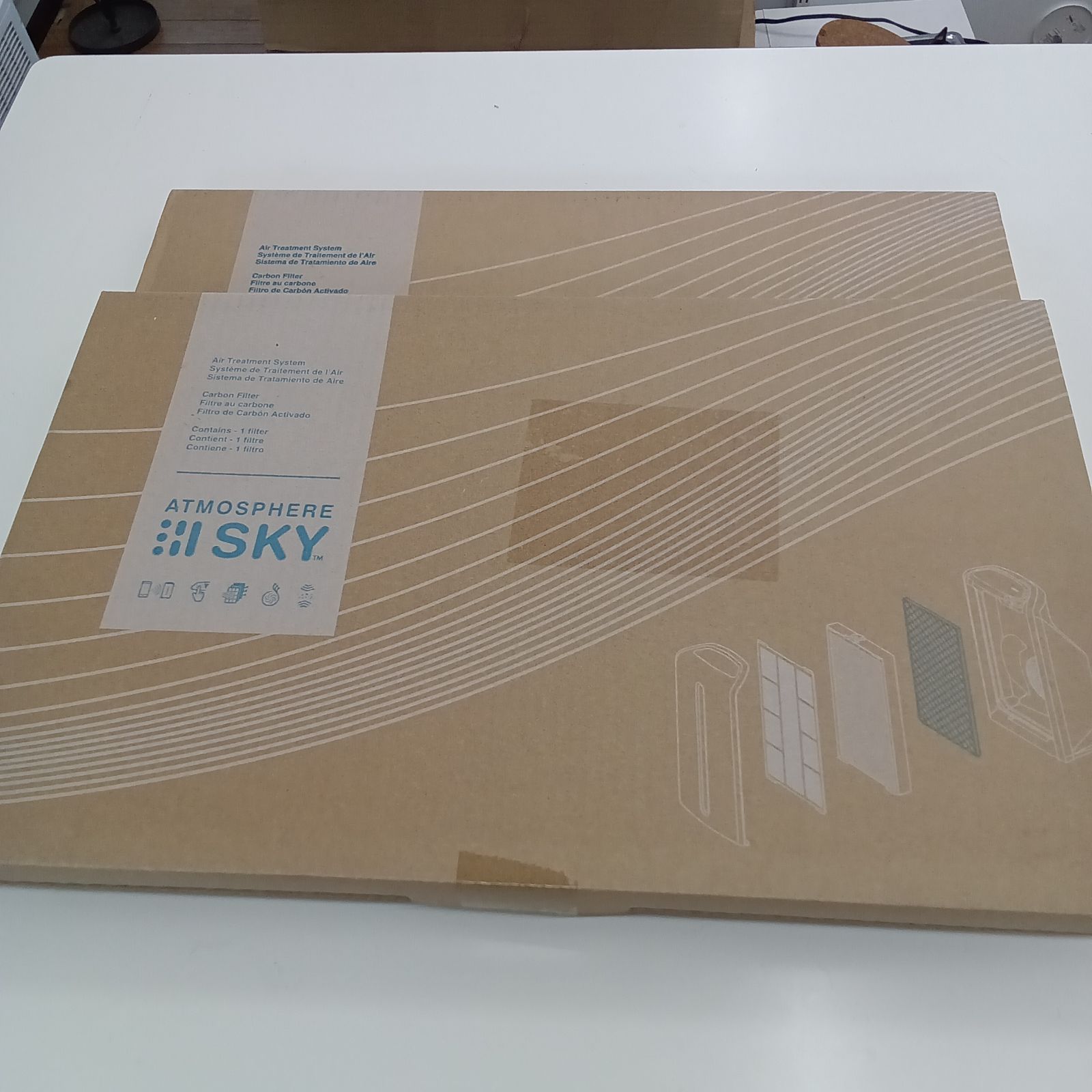 ★リユースのサカイつくば店★ 未使用未開封品　Amway ATOMSPHERE アムウェイ　アトモスフィアスカイ　カーボンフィルター　脱臭フィルター 120541　脱臭フィルター2個セット 120541 管理0423-01