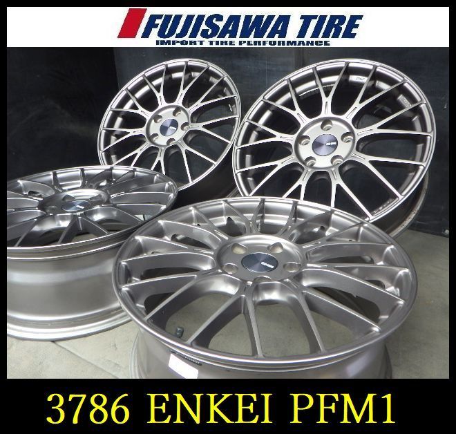 【3786】A送料無料▲ENKEI PFM1▲18x7.5J 5穴 114.3 +48▲4本 26102667