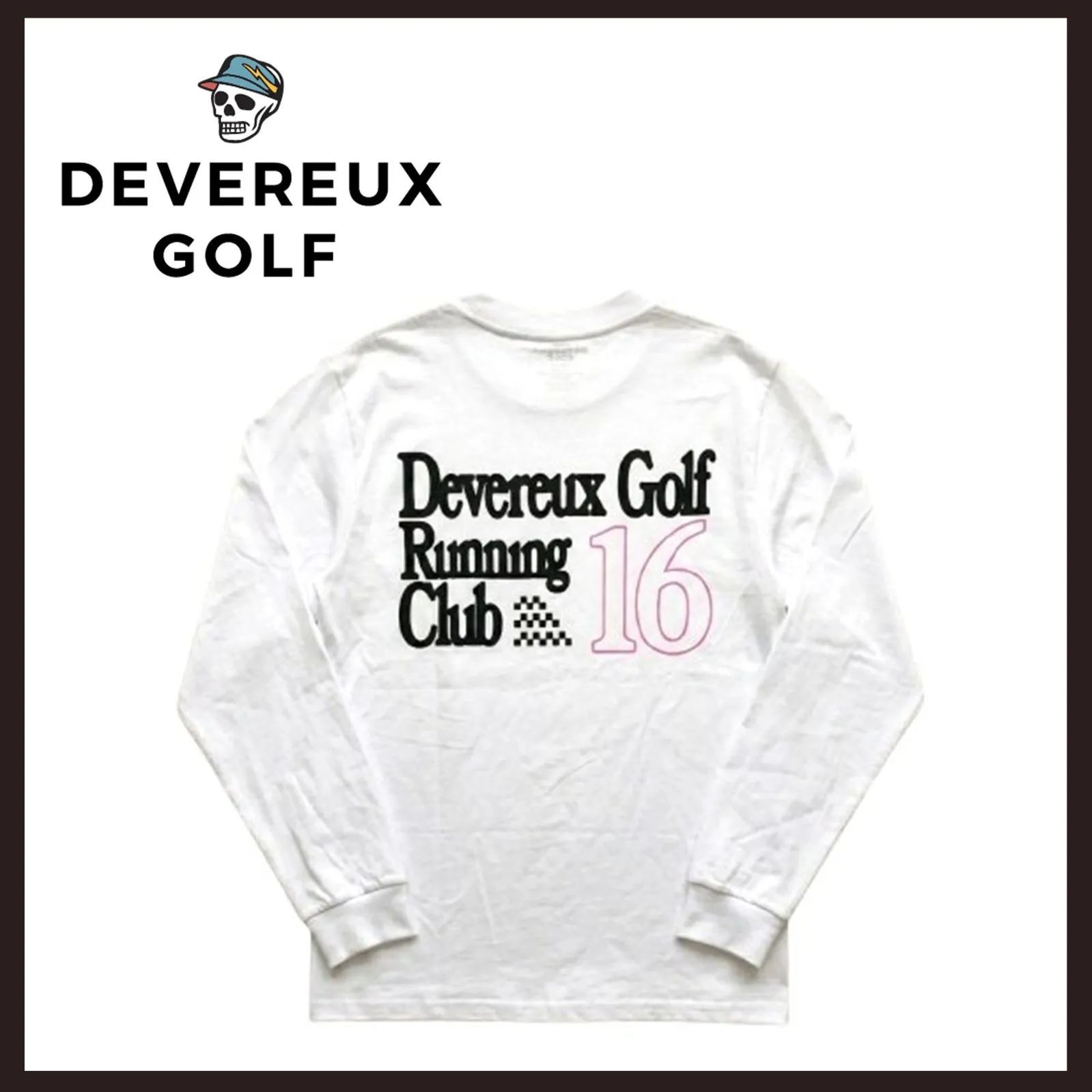 【匿名配送】デヴァローゴルフ　カットソー 未使用 DEVEREUX GOLF（デヴァローゴルフ） ロゴ 長袖カットソー M