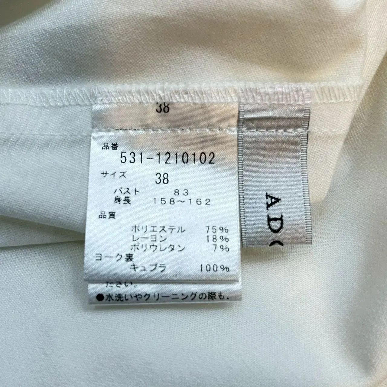 ADORE アドーア ドライレーヨン ピンタック プリーツ オーバーサイズ ADORE アドーア ドライレーヨンブラウス 長袖シャツ ブラウス トップス