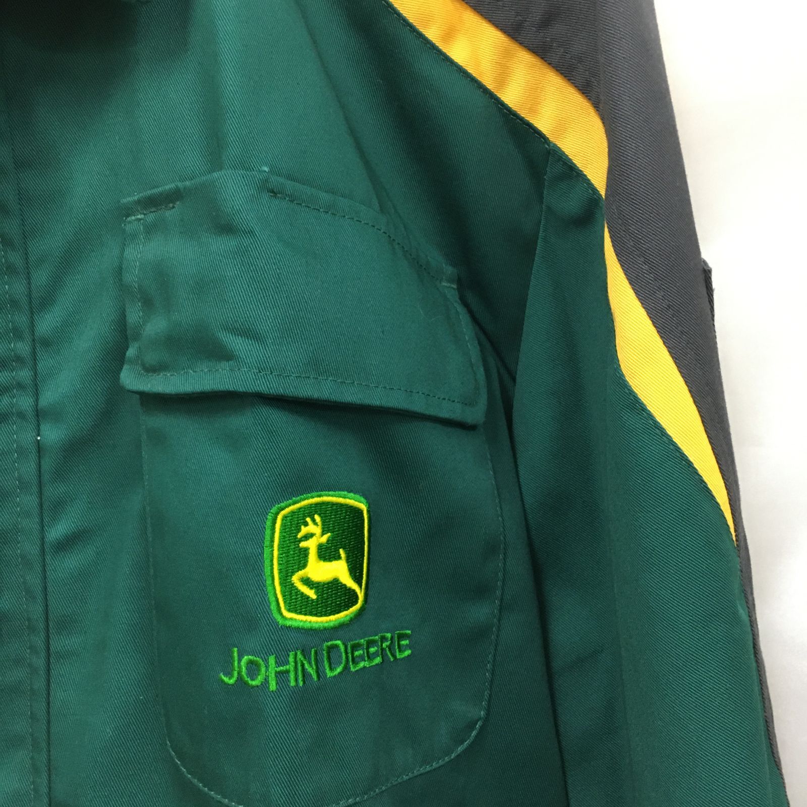 三沢店48-22-0421] JOHN DEERE つなぎ作業服 オリーブグリーン 3L