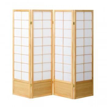 弘益(KOEKI) UTILITY 和風衝立4連 ナチュラル 高さ1500mm JPS1504NA