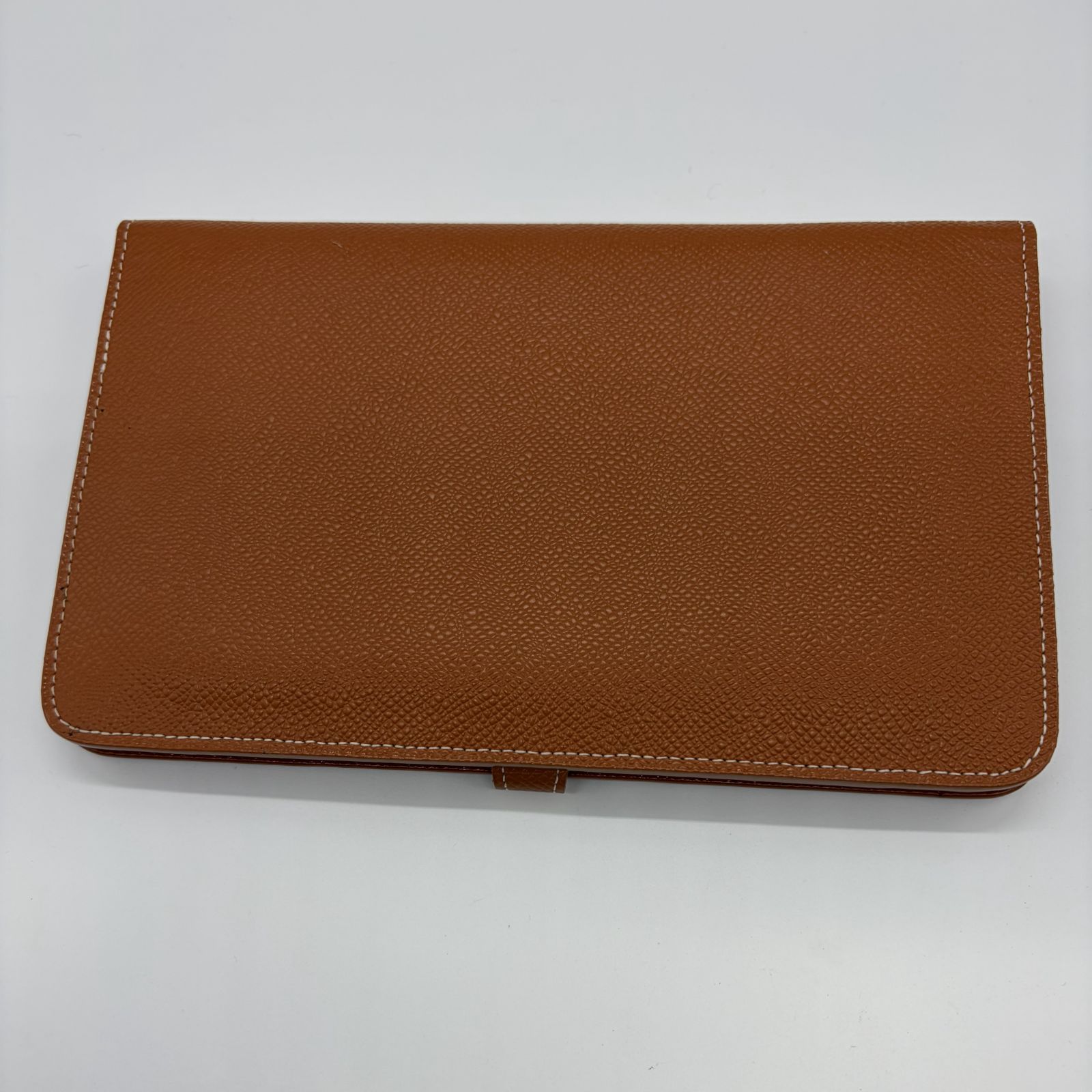 極美品！HERMES エルメス ドゴン GM デュオ オレンジ レザー長財布 