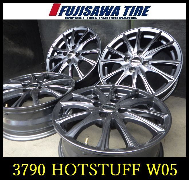【3790】B送料無料▲HOTSTUFF WAREN W05▲15x5.5J 4穴 100 +38▲4本 26102672