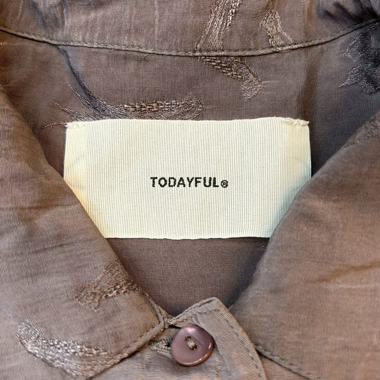 TODAYFUL トゥデイフル Swallow Satin Shirts スワローサテンシャツ