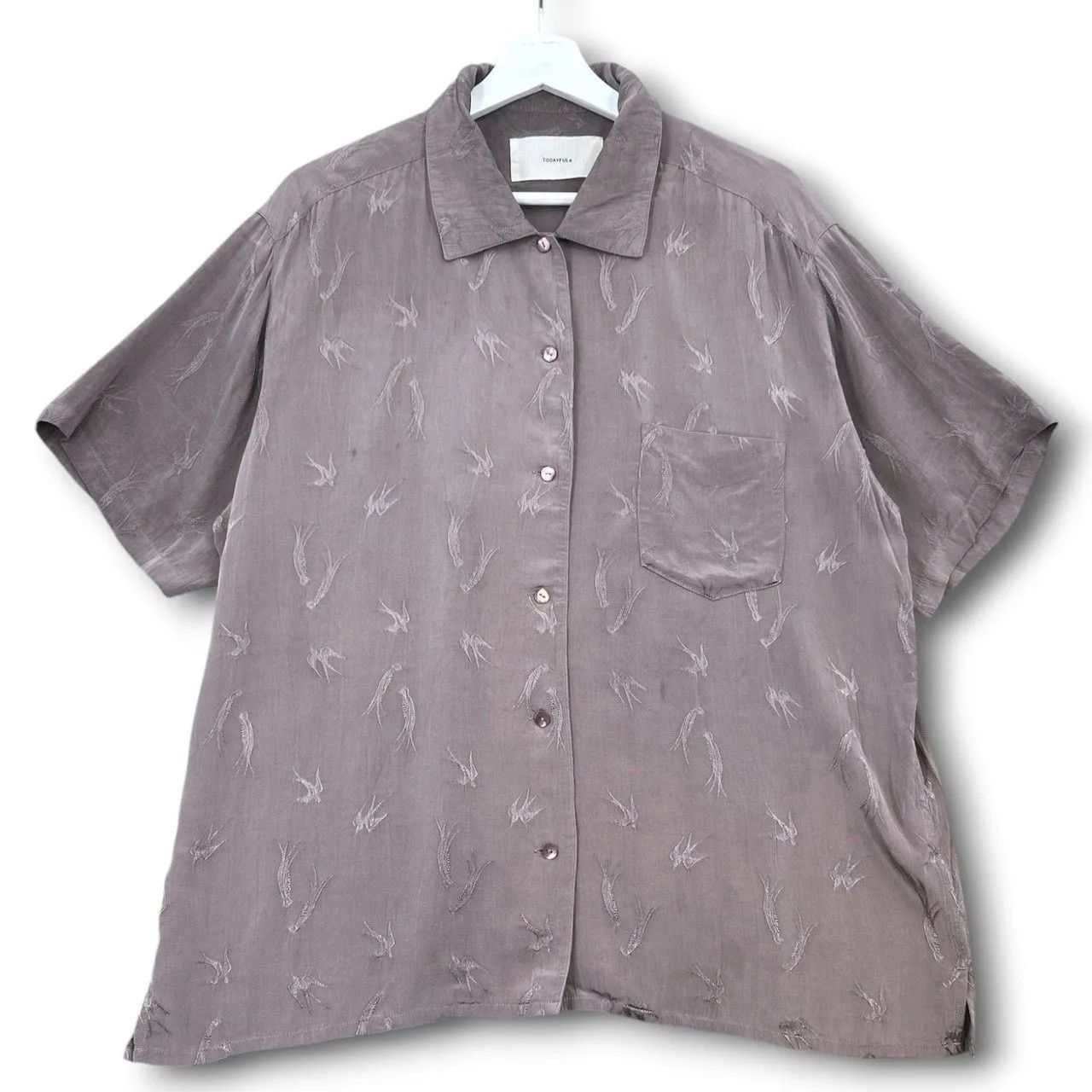 TODAYFUL トゥデイフル Swallow Satin Shirts スワローサテンシャツ