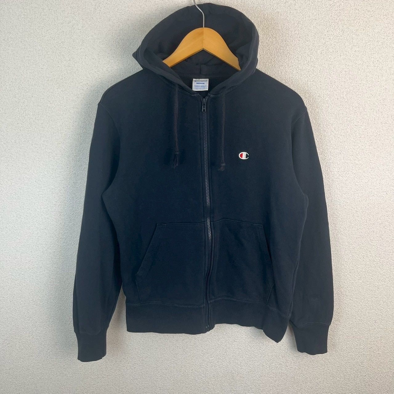 Champion チャンピオン スウェット フルジップパーカー ブラック M 