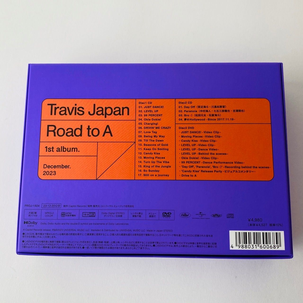 Travis Japan/Road to A(DVD付FC限定盤) Travis Japan、1stAL『Road to A』FC限定盤特典にレコーディング風景