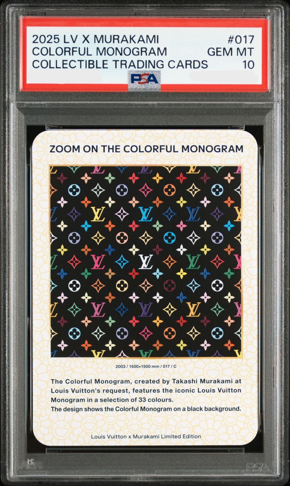 PSA10】LOUIS VUITTON ZOOM ON THE COLORFUL MONOGRAM #17 ルイ