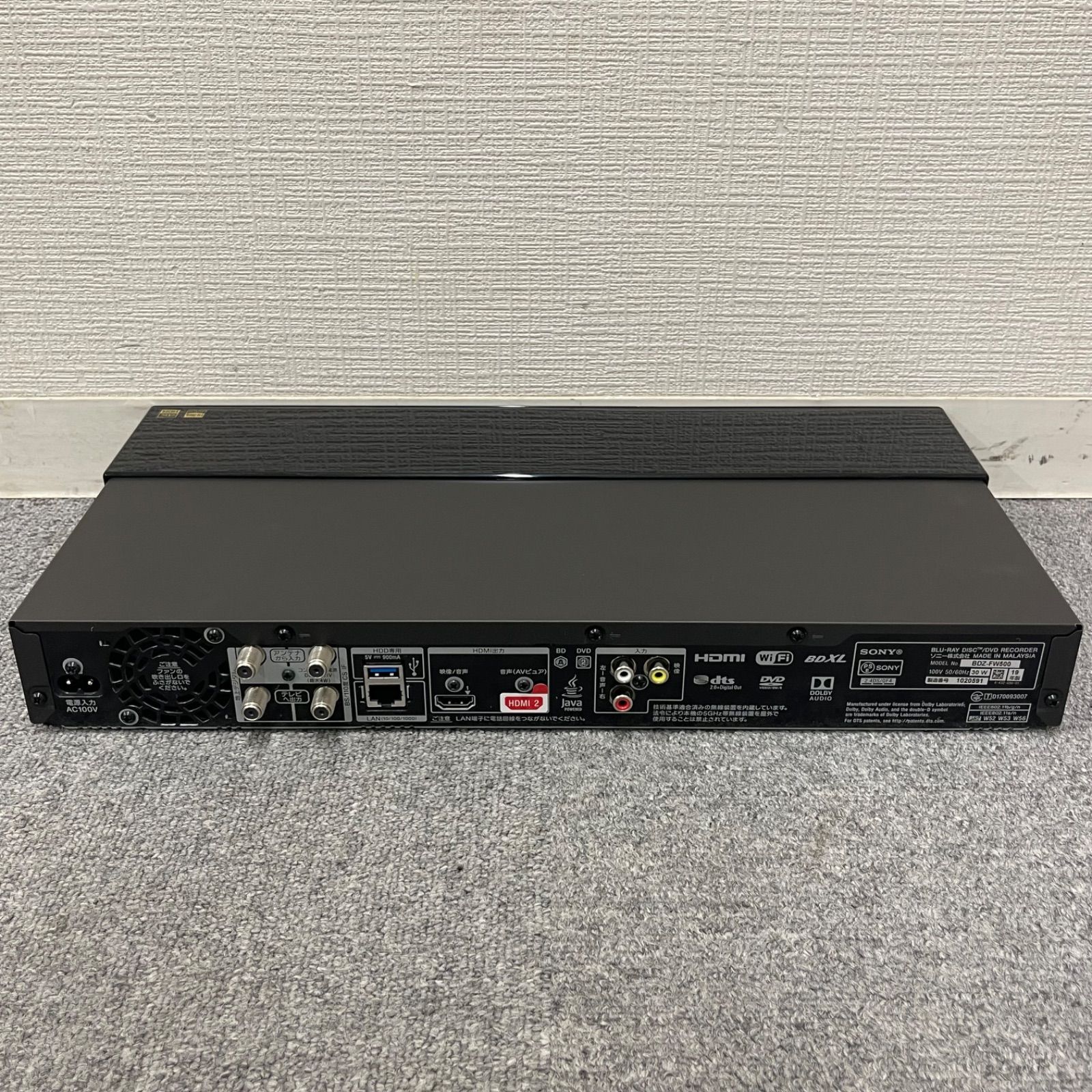 NPA】ジャンク 2019年製 SONY ソニー ブルーレイレコーダー BDZ-FW500