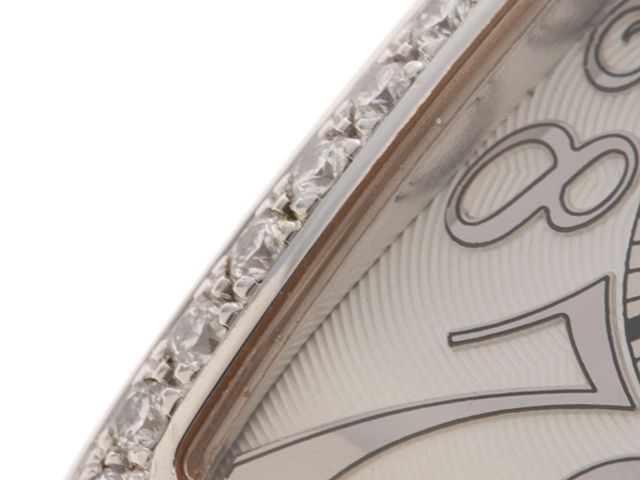 FRANCK MULLER フランクミュラー ウォッチ ロングアイランド・レリーフ ダイヤベゼル 時計 902QZREKD1R 腕時計
 ステンレススチール/クロコダイル シルバーアラビアギョウシェ クオーツ シルバーアラビアギョウシェ文字盤 レディース【中古】 FRANCK MULLER - FRANCK MULLER フランクミュラー ウォッチ ロング
