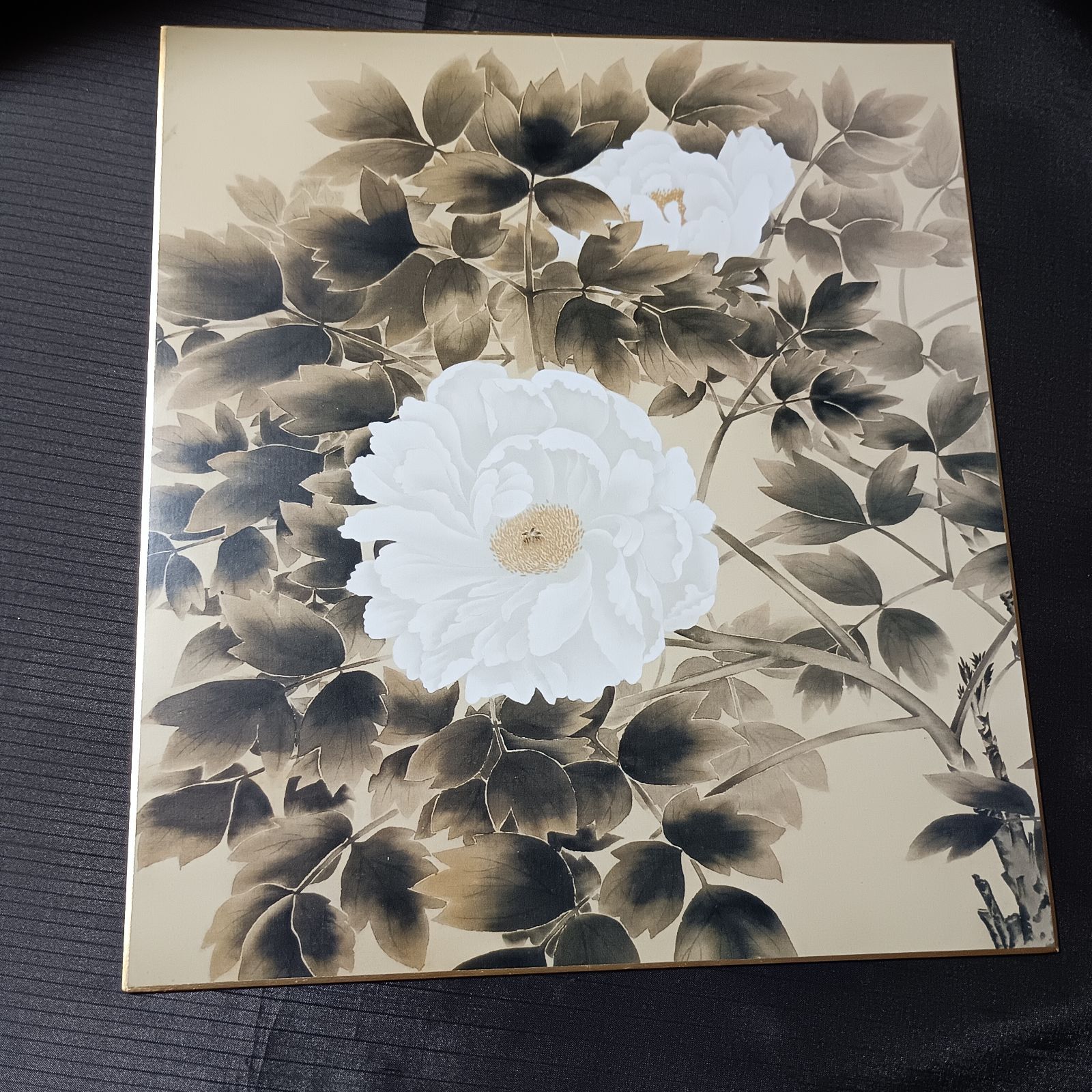 富取風堂「椿花」日本画・色紙 絵画買取・販売の小竹美術 近代芸術