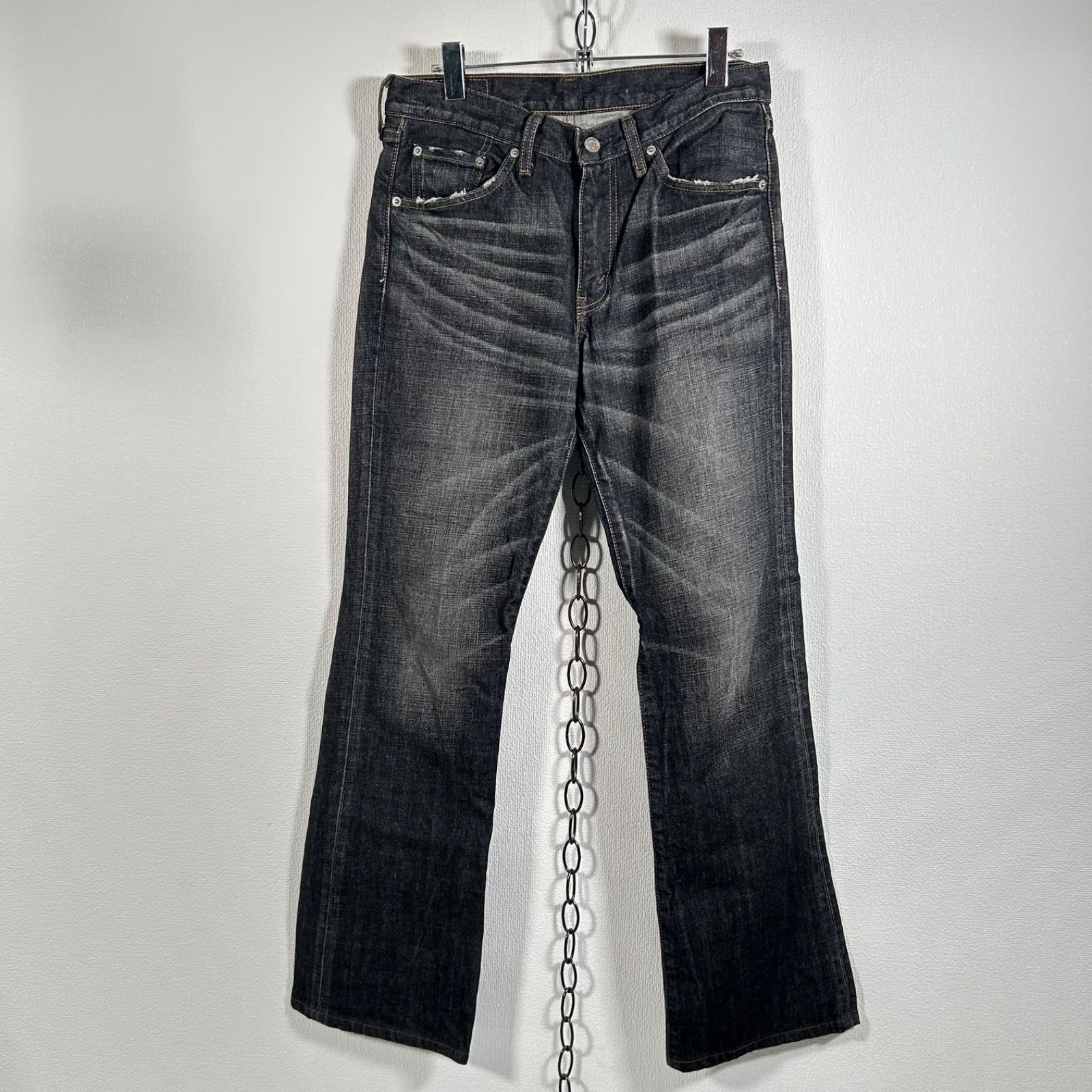 Levi’s 517 ブーツカット フレア ブラックデニム W30 L33 Levi's 517 ブーツカット フレア ブラックデニム W30 L33 - メルカリ