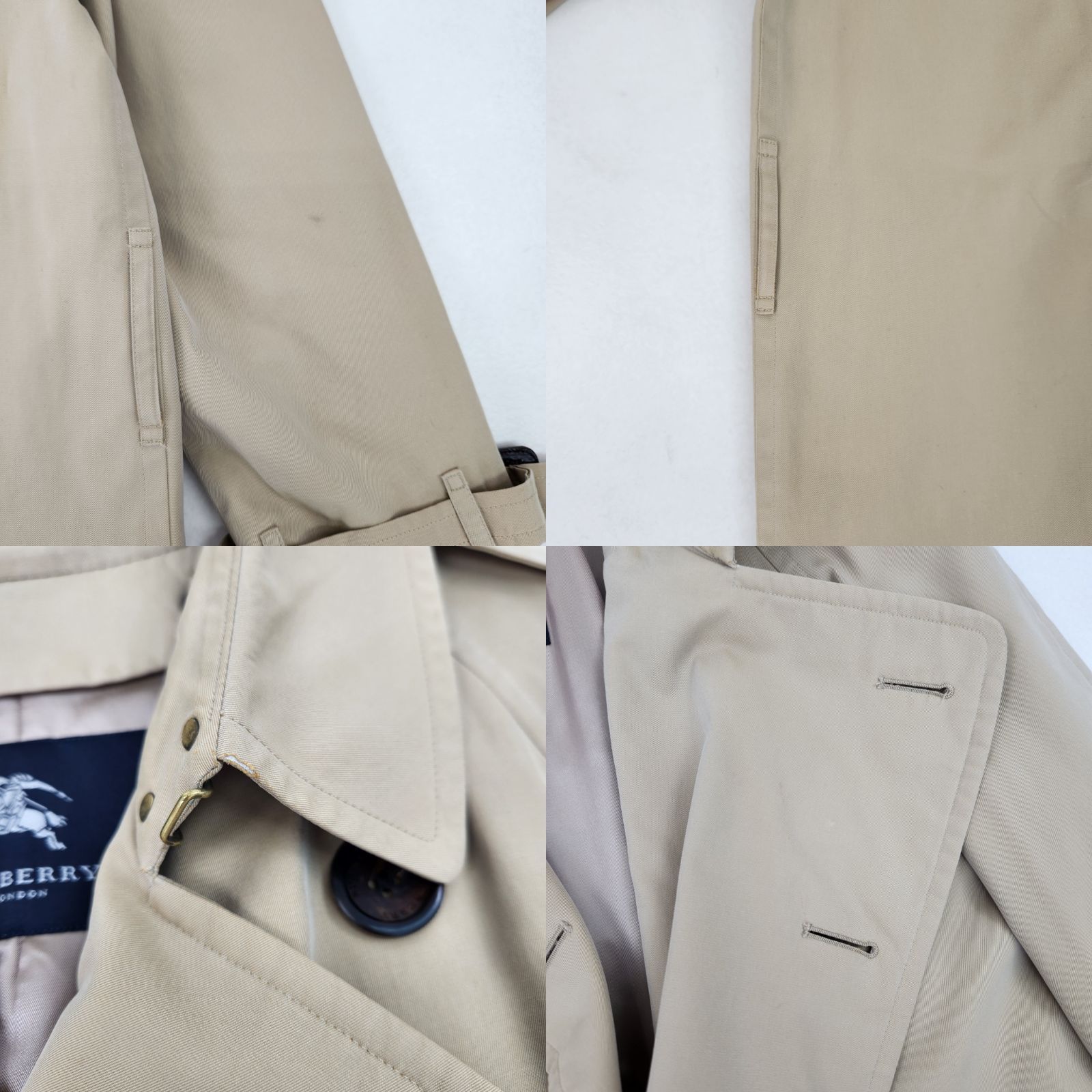 希少　美品　バーバリーロンドン　ファスナー　ベルト　トレンチコート　2way BURBERRY LONDON トレンチコート バーバリーロンドン ライナー付