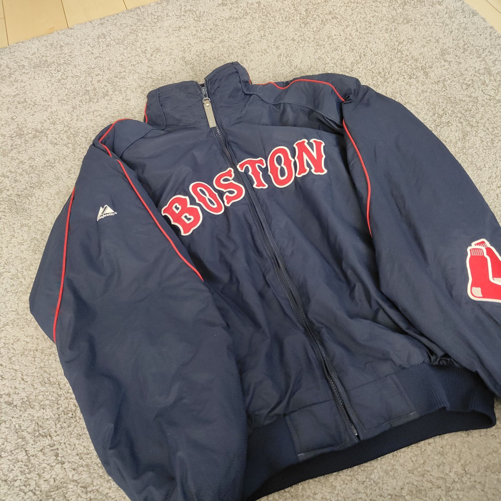 Majestic ブルゾン スタジャン MLB 野球 ロゴ ワッペン L 
