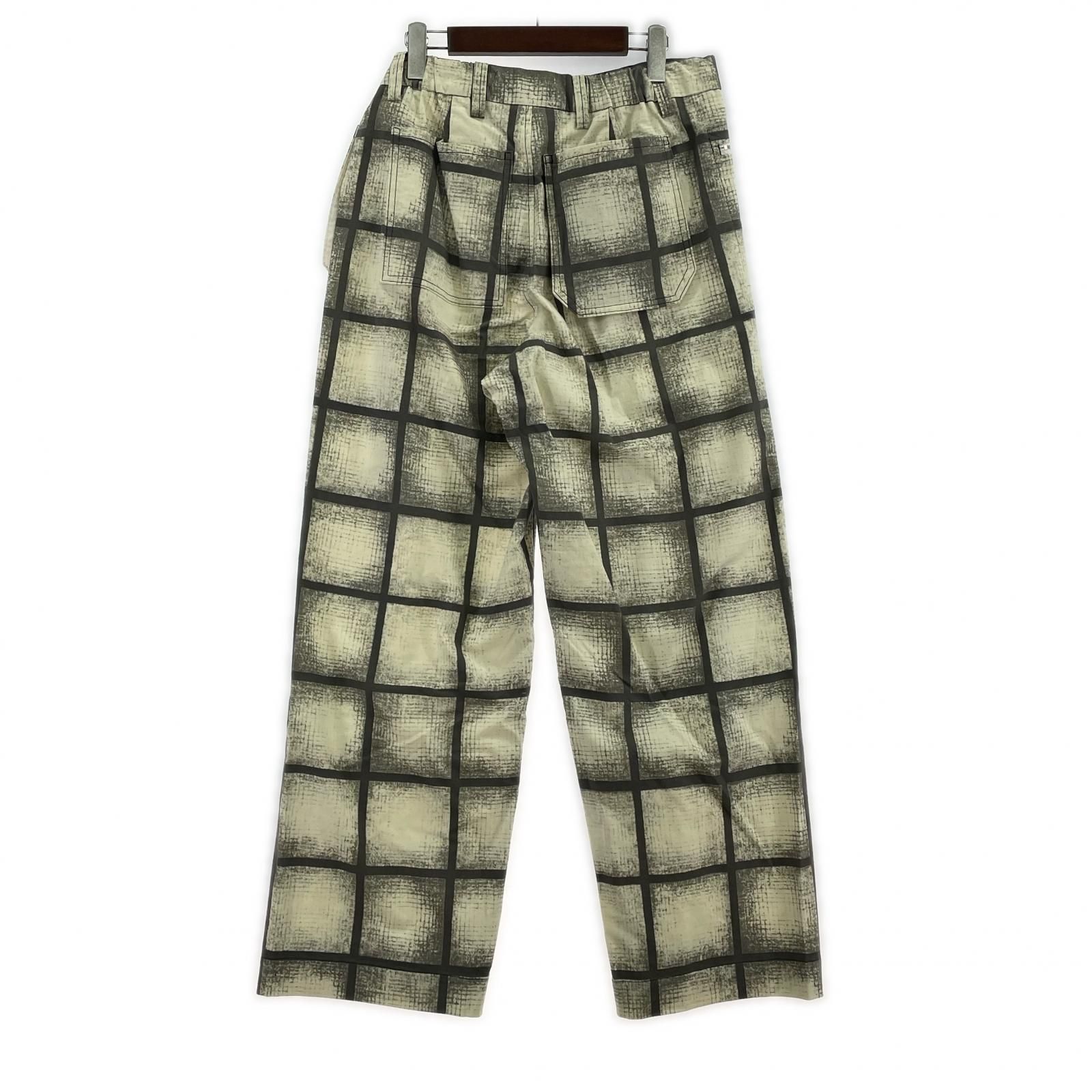メンズ SUNSEA TRANSFER FLANNEL CHECK PANTS タグ付き