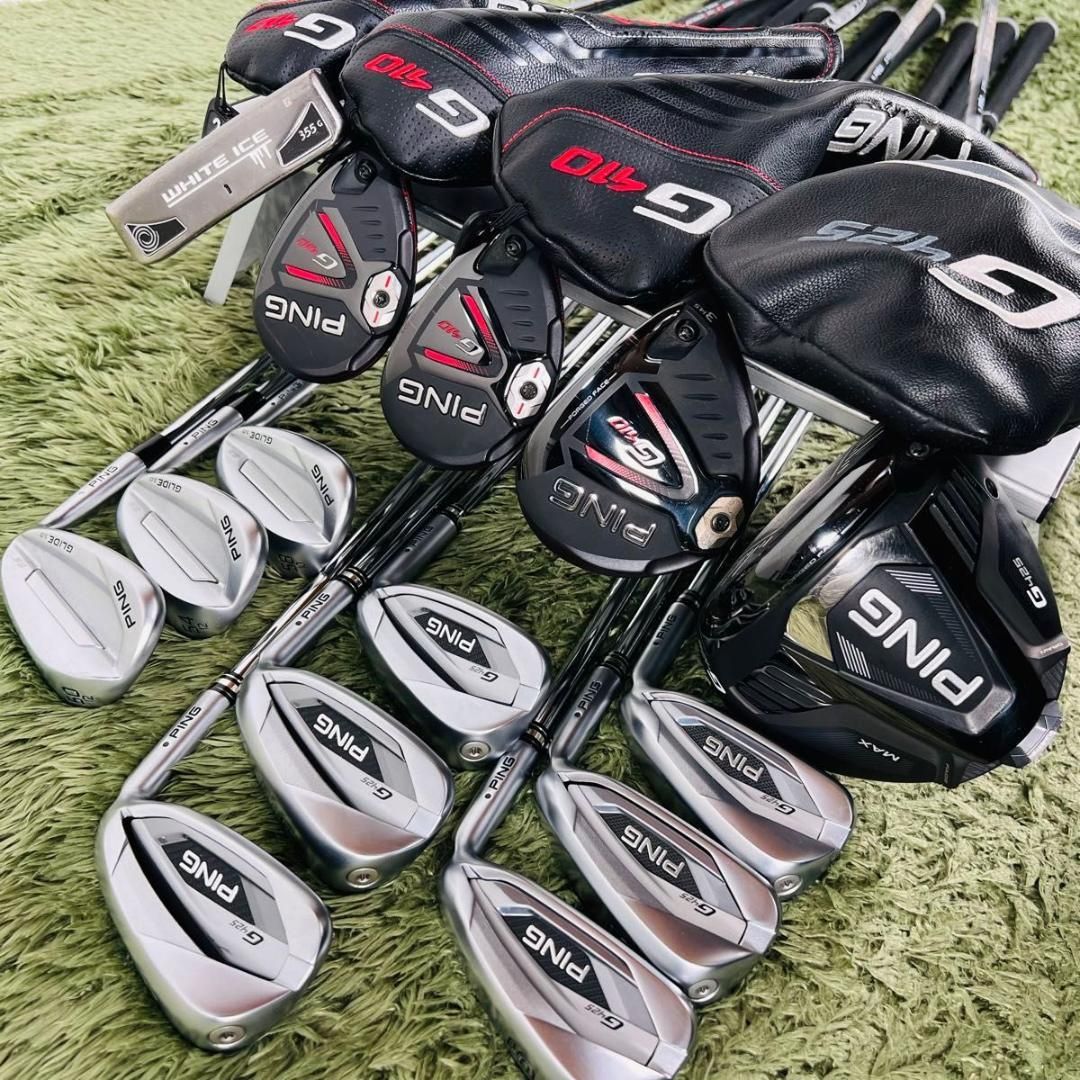 中古】ピン G425&410 フルセット キャディバッグ付き 14本セット