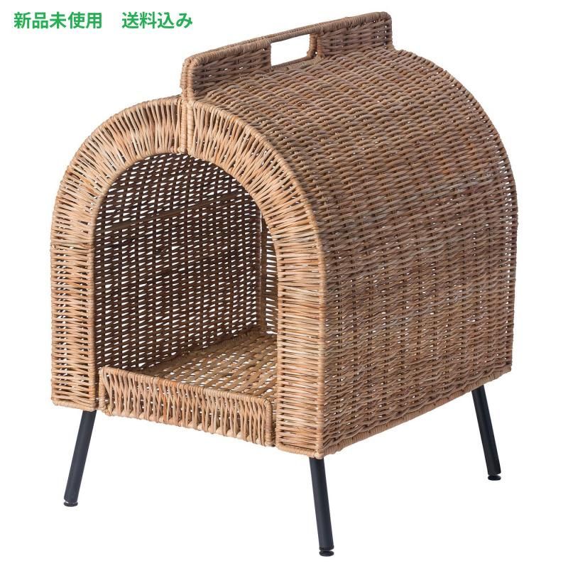 IKEA (イケア) UTSADD ウートソッド キャットハウス 脚付き - 籐 105.721.07
