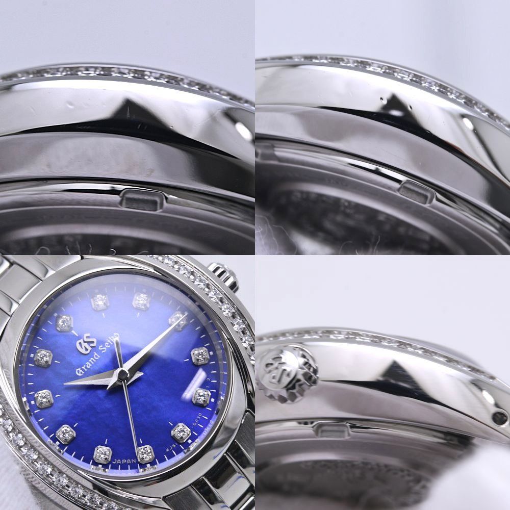 SEIKO セイコー グランドセイコー140th マスターショップ限定 STGF353 4J51-0AX0 紫陽花 サイドダイヤ 12Pダイヤ【2021年購入/磨き済/電池交換済】ステンレススチール レディース /39970【中古】【腕時計】 SEIKO セイコー グランドセイコー140th マスターショップ限定 STGF353