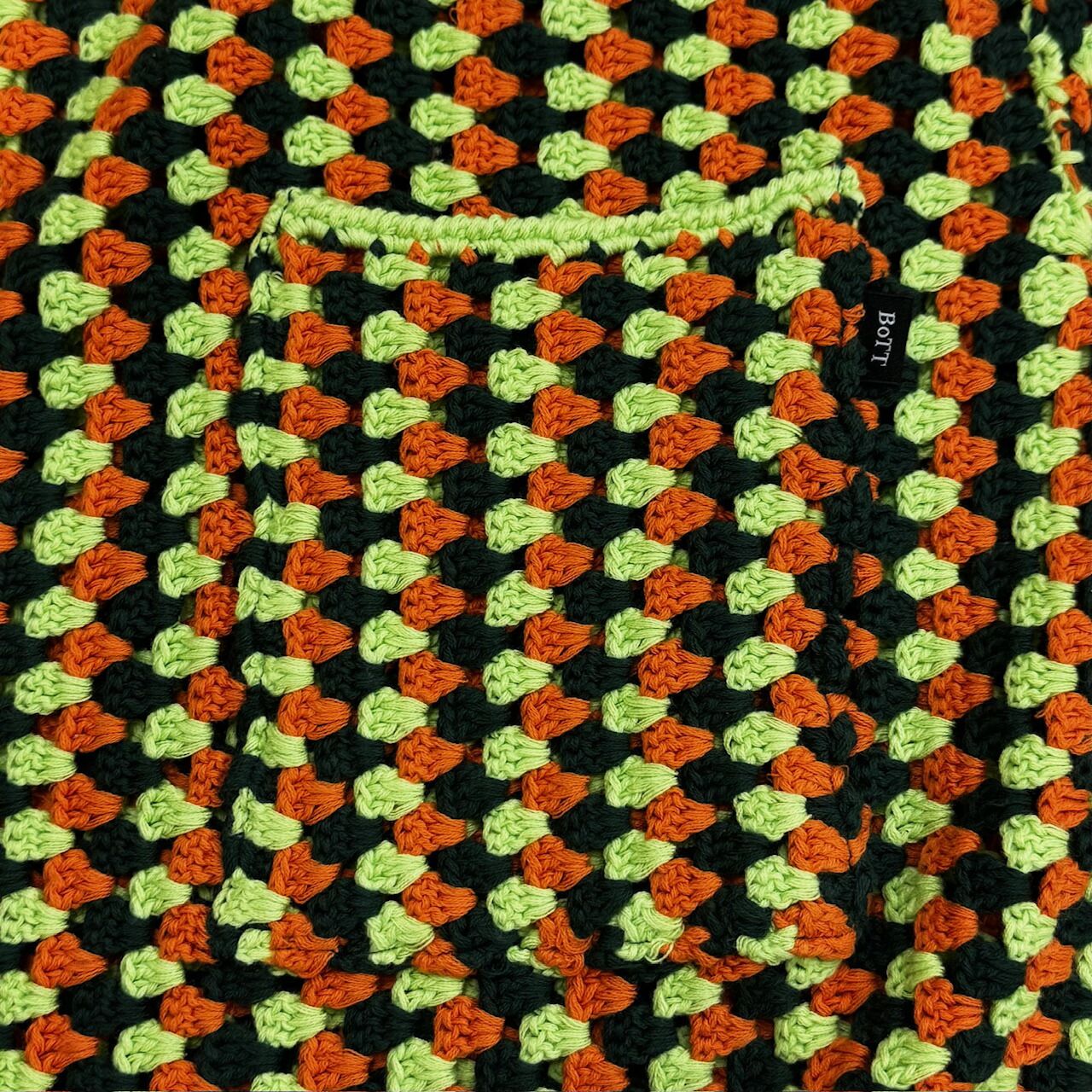 参考上代33000円 未使用 BoTT 24SS Cotton Crochet Knit Shirts