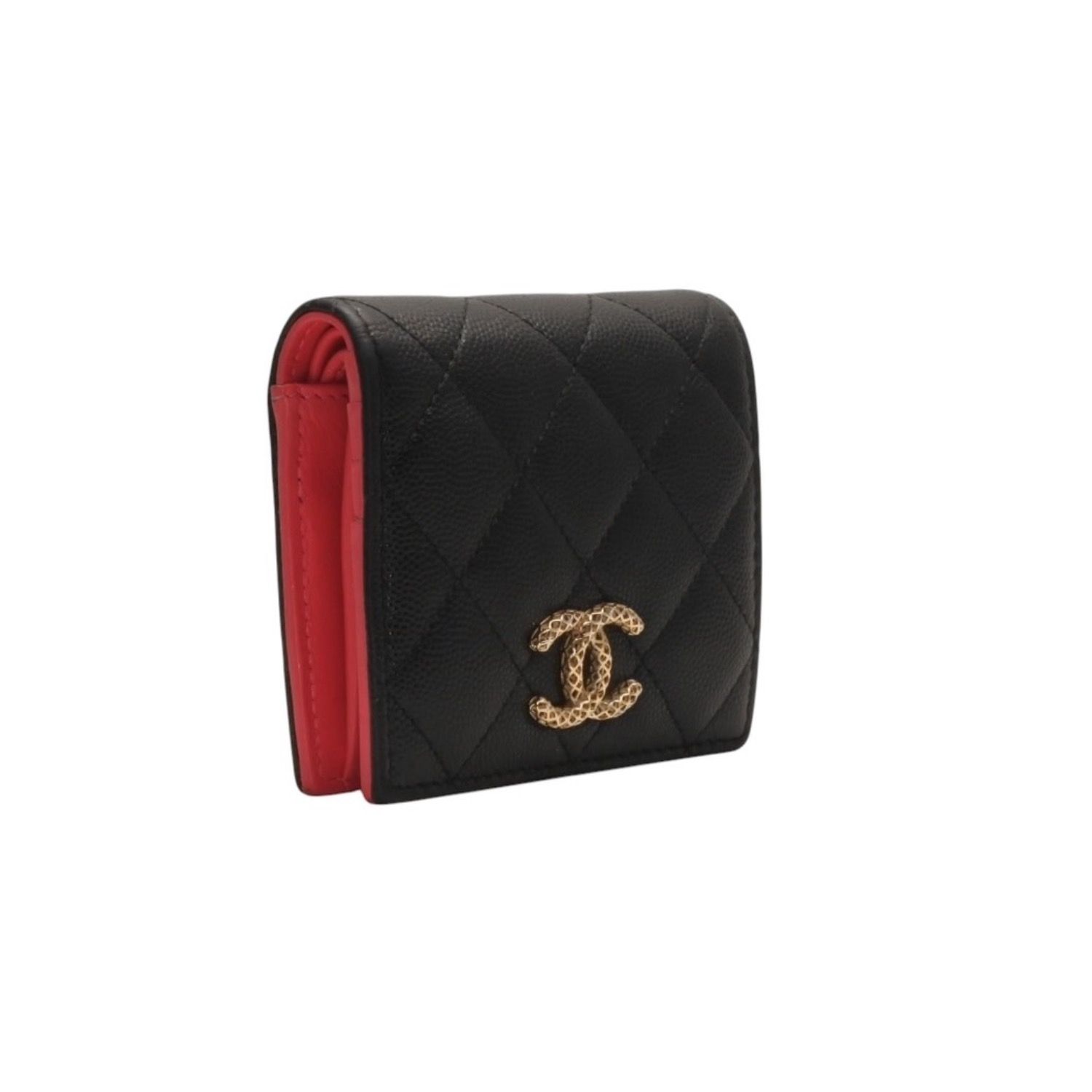 CHANEL シャネル Small Wallet スモールウォレット Black Pink Gold