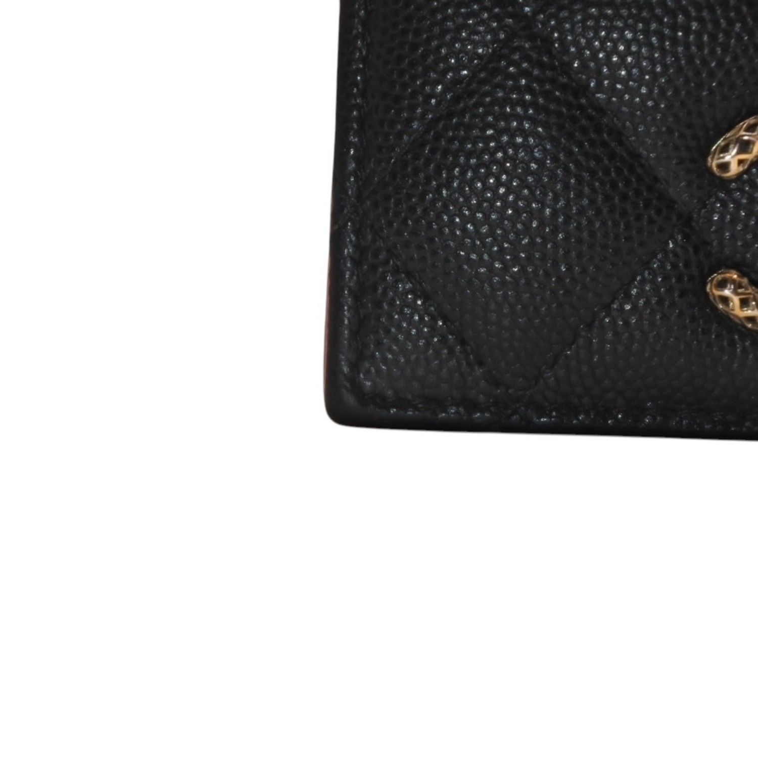 CHANEL シャネル Small Wallet スモールウォレット Black Pink Gold ブラック ピンク ゴールド キャビアスキン AP3185 XT734XNC 美品 中古 4a001033 CHANEL - CHANEL シャネル Small Wallet スモールウォレット Black