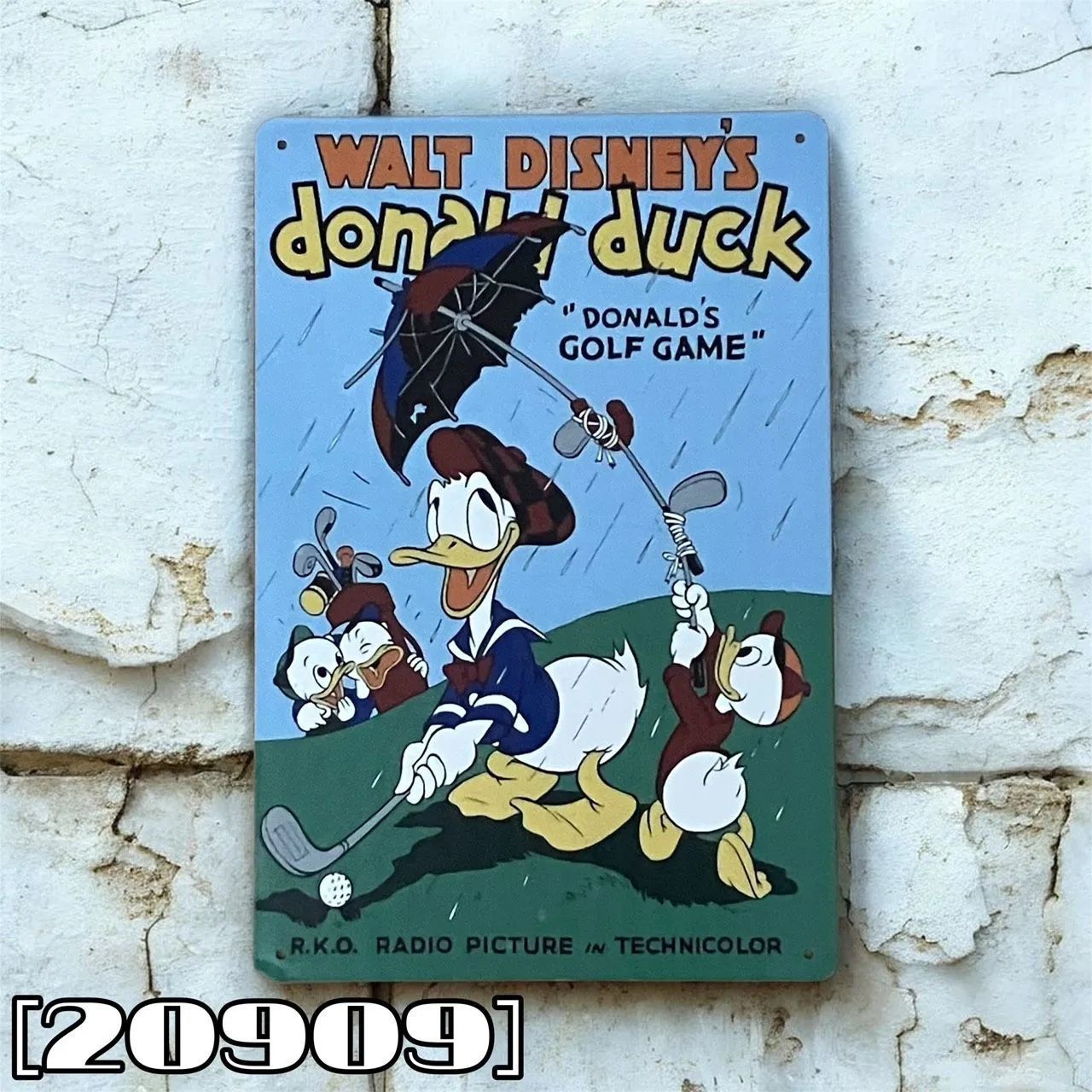 訳アリ』[20909] ブリキ看板 ドナルドダック DONALD DUCK デイズニー 
