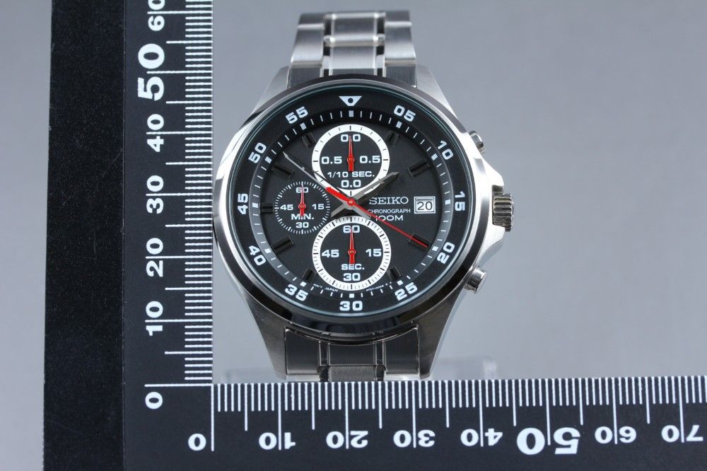 稼働品】SEIKO 4T57-00J0 ブラック クロノグラフ クオーツ メンズ