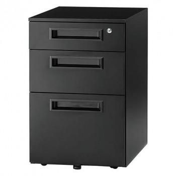 井上金庫販売 オフィス用 3段ワゴン ブラック GSWシリーズ GSW-3 B