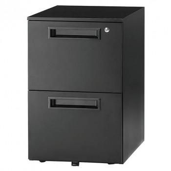 井上金庫販売 オフィス用 2段ワゴン ブラック GSWシリーズ GSW-2 B
