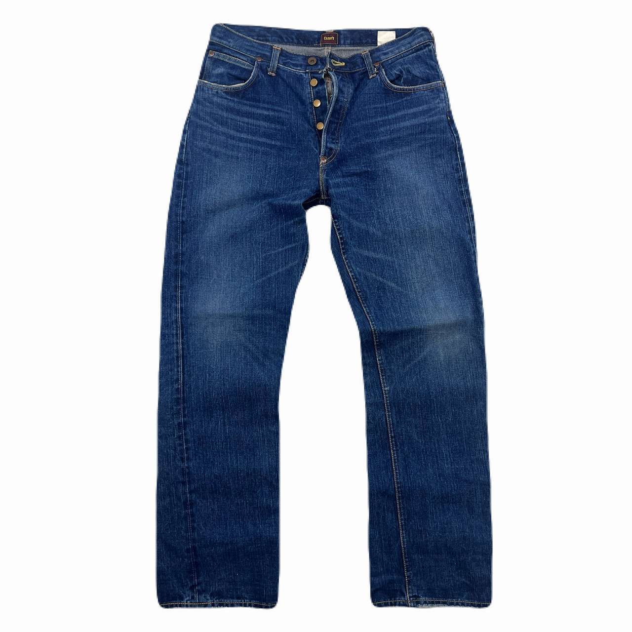 シュガーケーン デニムパンツ メンズ W34 濃紺 ストレート セルビッチ