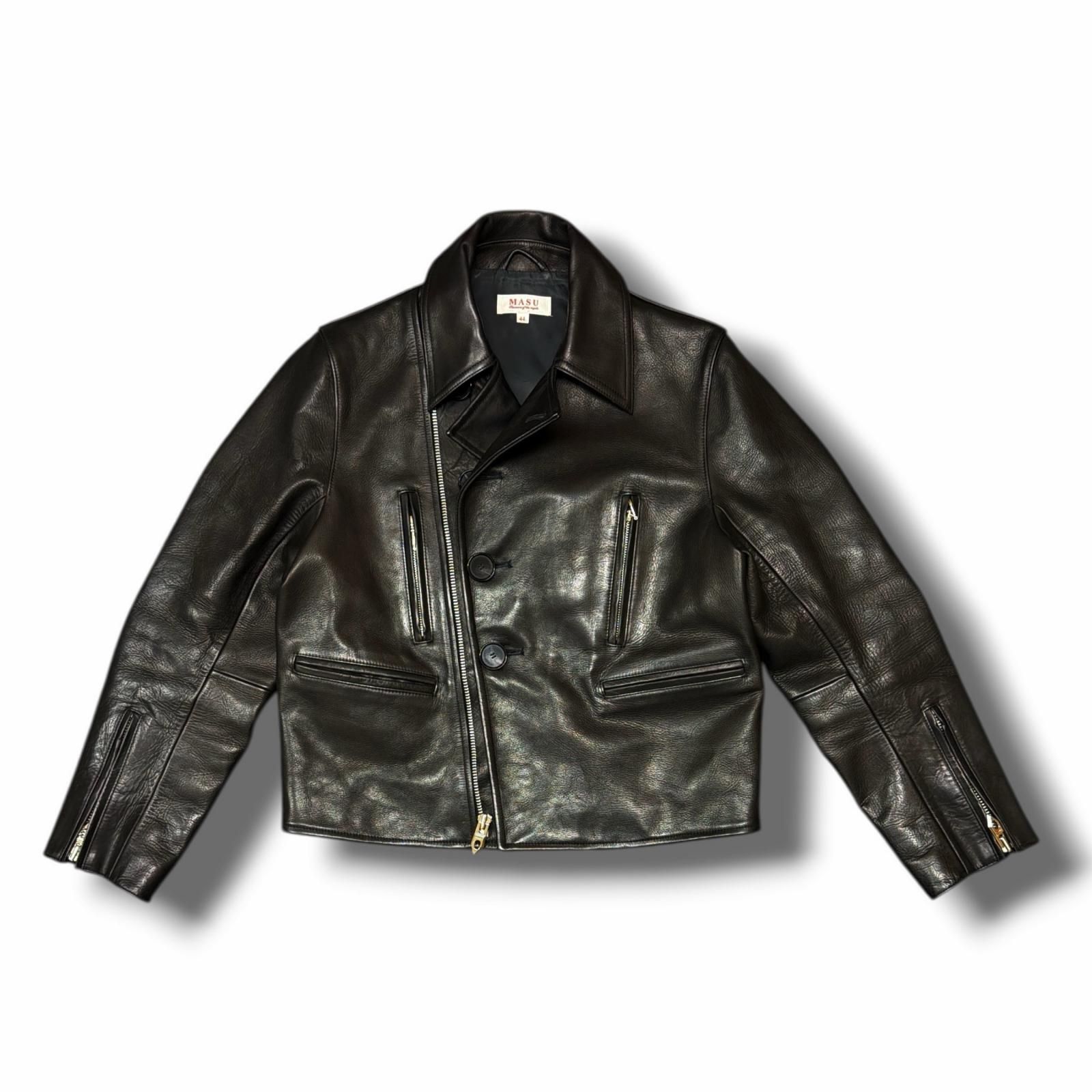 参考上代220000円 MASU 25AW CLASSIC MOTORCYCLE LEATHER JACKET 