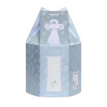 ペット供養 六角袋(サクラ柄) ブルー 5寸 12入 060560