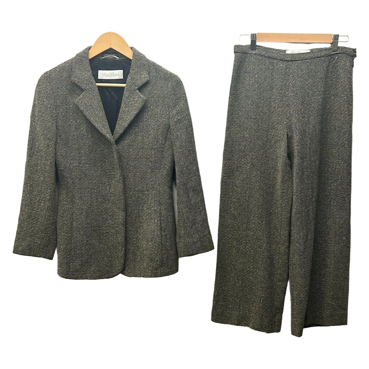 Max Mara(マックスマーラ) レディースパンツスーツ レディース美品 - 黒×アイボリー